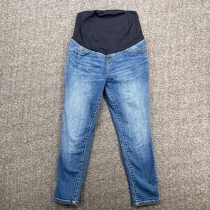 Isabel Maternity by Ingrid & Isabel Skinny Crop Jeans Medium Wash Blue Size 2